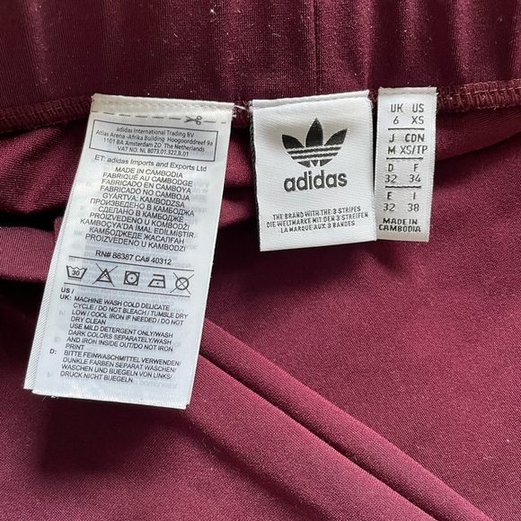 Adidas Maroon High Waisted Leggings - Picture 2 of 2